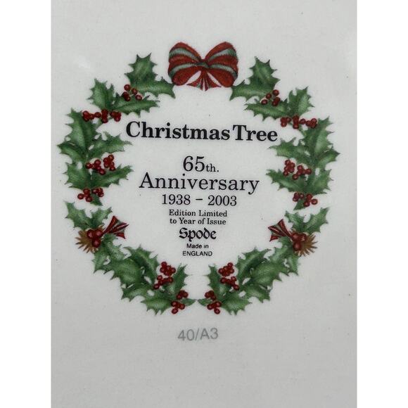 VTG Spode Christmas Tree Shaped Dish Colorful Plate Treats Snacks Collectible - Picture 5 of 6